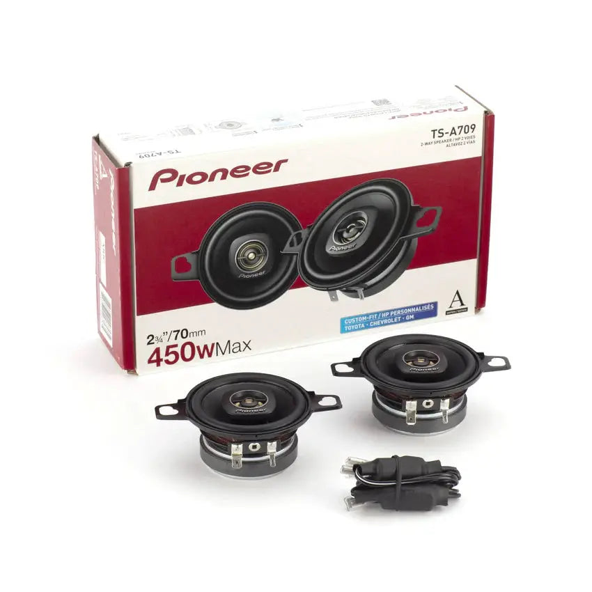 Pioneer Pioneer TS-A709 2.75" A-Series 2-Way Coaxial Car Speakers 450W Max (Pair) - Car Audio