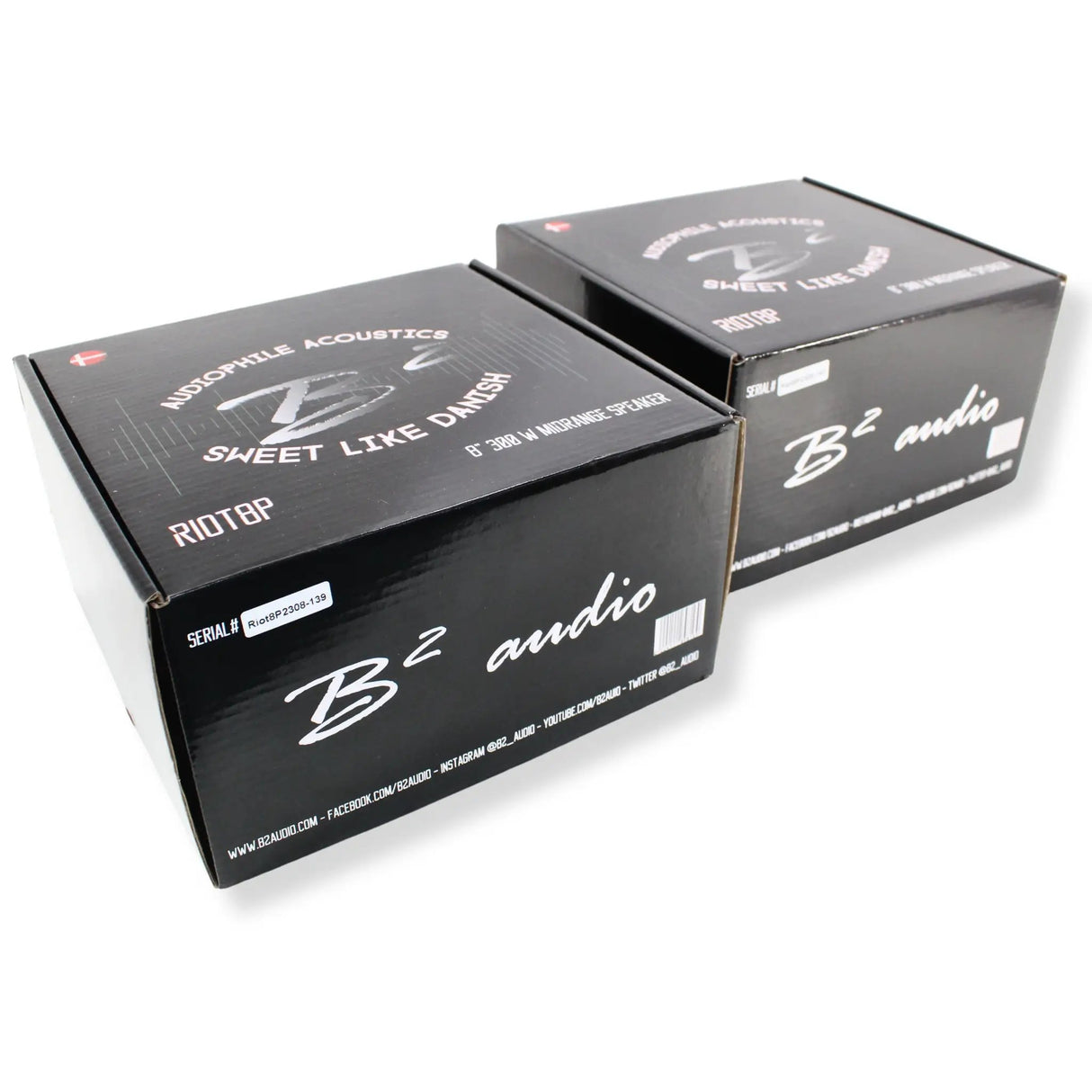 B2 Audio B2 Audio RIOT Series 8" 4-Ohm 150W RMS Mid-Range Speakers UV-Coated Cone, Sold in Pairs RIOT8P - Car Audio