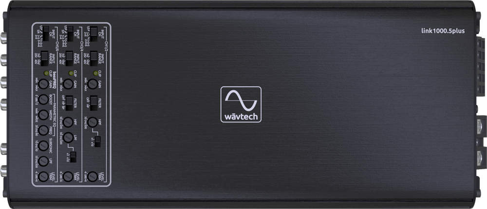 Wāvtech link1000.5plus 1,000 Watt 5-Channel Amplifier