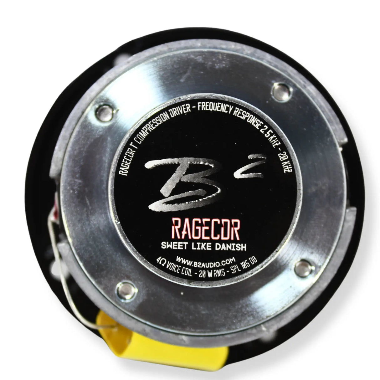 B2 Audio B2 Audio RAGE Series Pair of 1" 4-Ohm 20 Watt RMS Shallow Mount Compression Drivers, OD 3.15" w/ Horn RAGE CDR - Car Audio