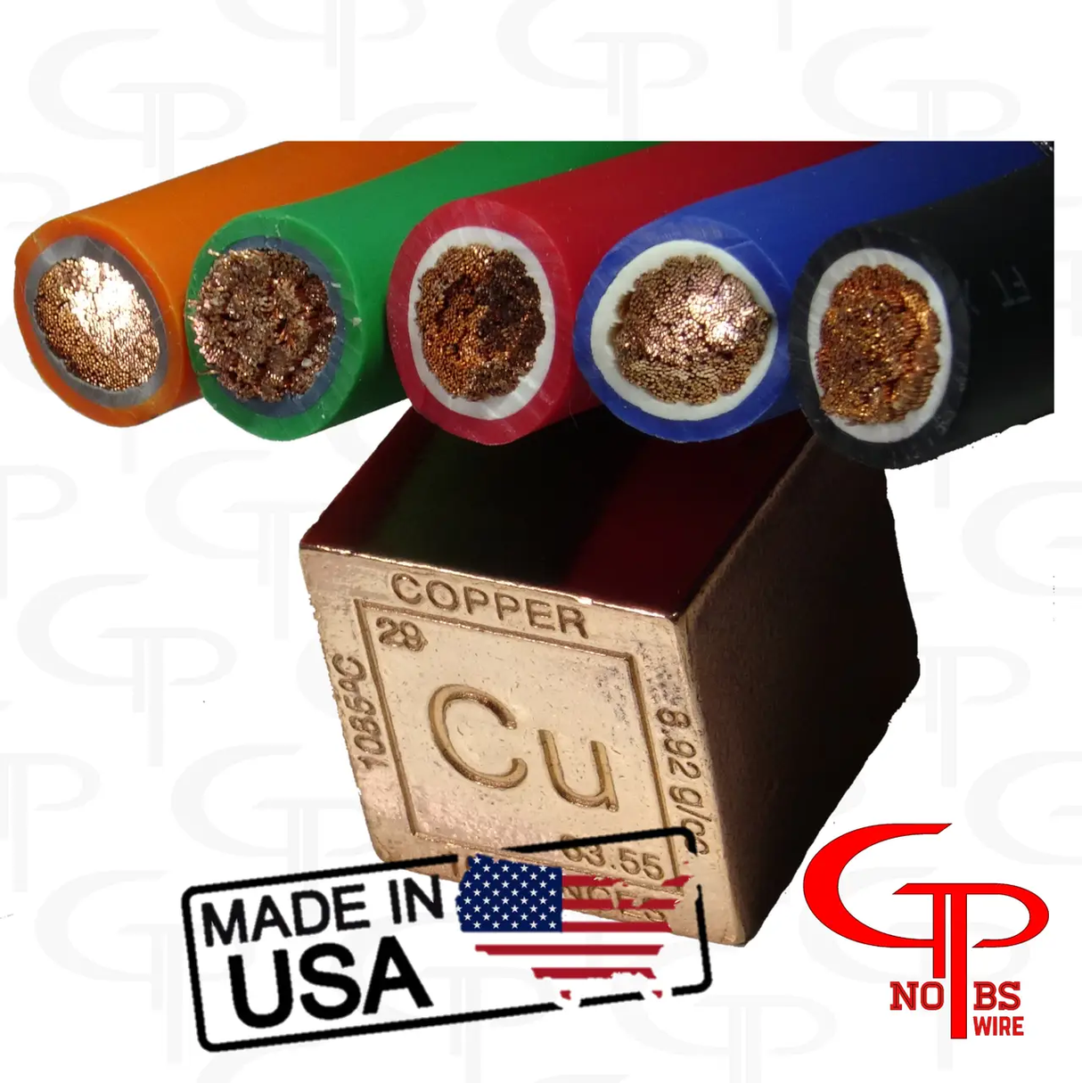 GP Car Audio 1/0 AWG GP Merica NO BS OFHC CABLE - Car Audio