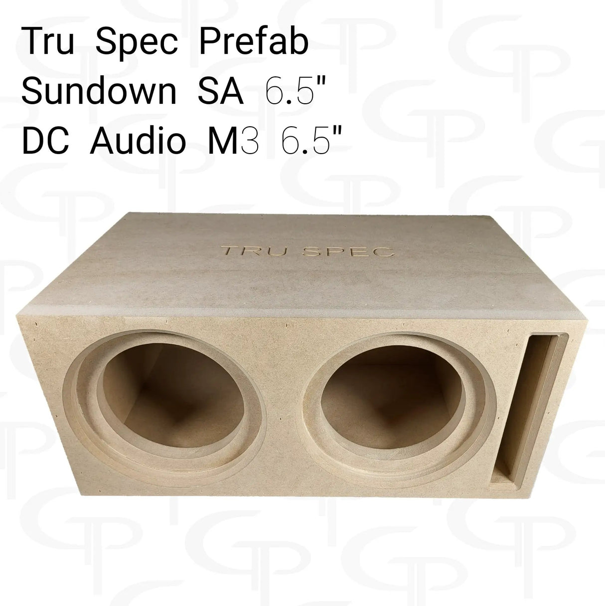GP Car Audio TRU SPEC Prefab Dual 6.5" Subwoofer Enclosure Sundown SA / DC M3 - Car Audio