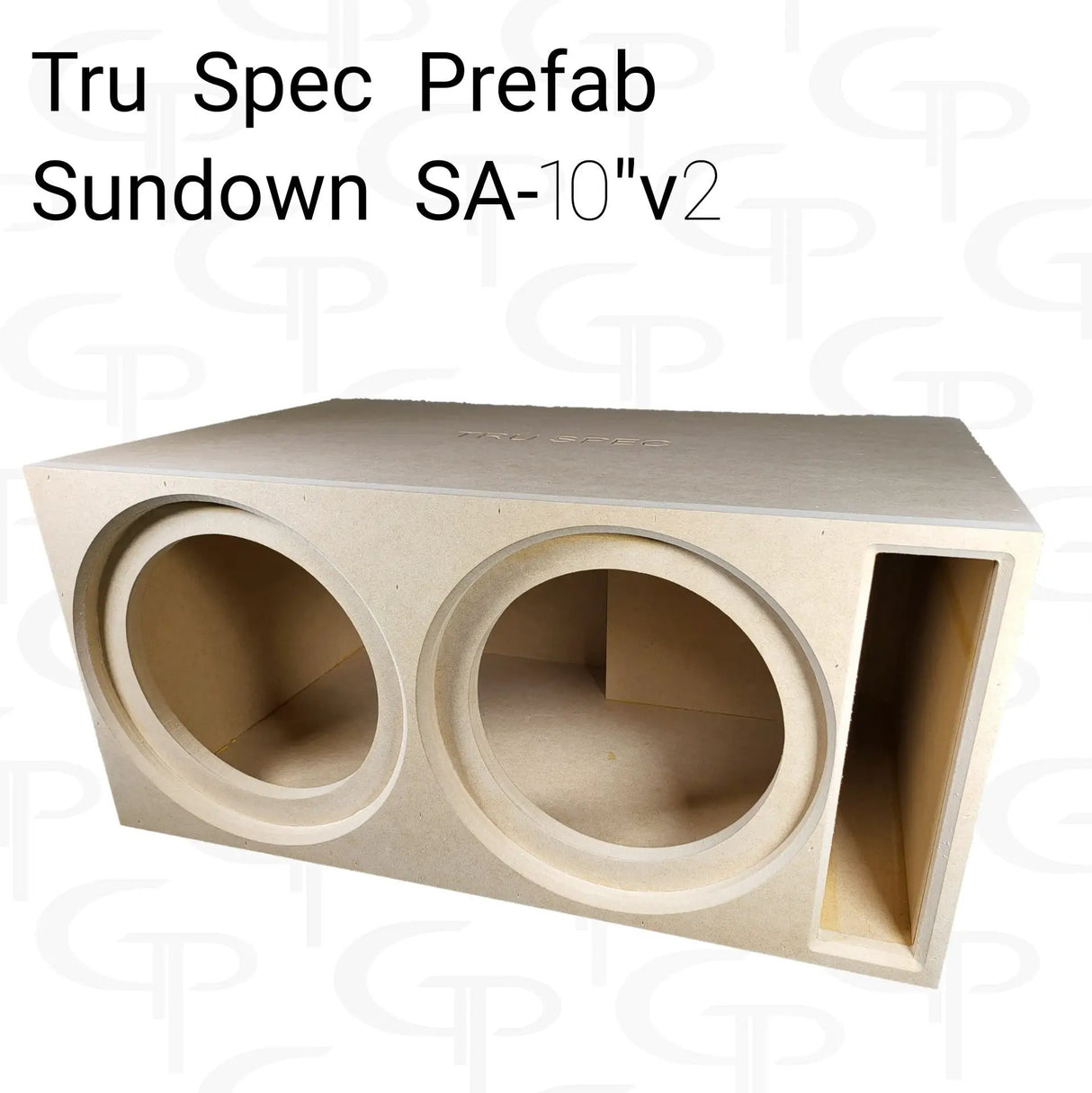 GP Car Audio TRU SPEC Prefab Dual 10" Subwoofer Enclosure Sundown SA 10v2 - Car Audio