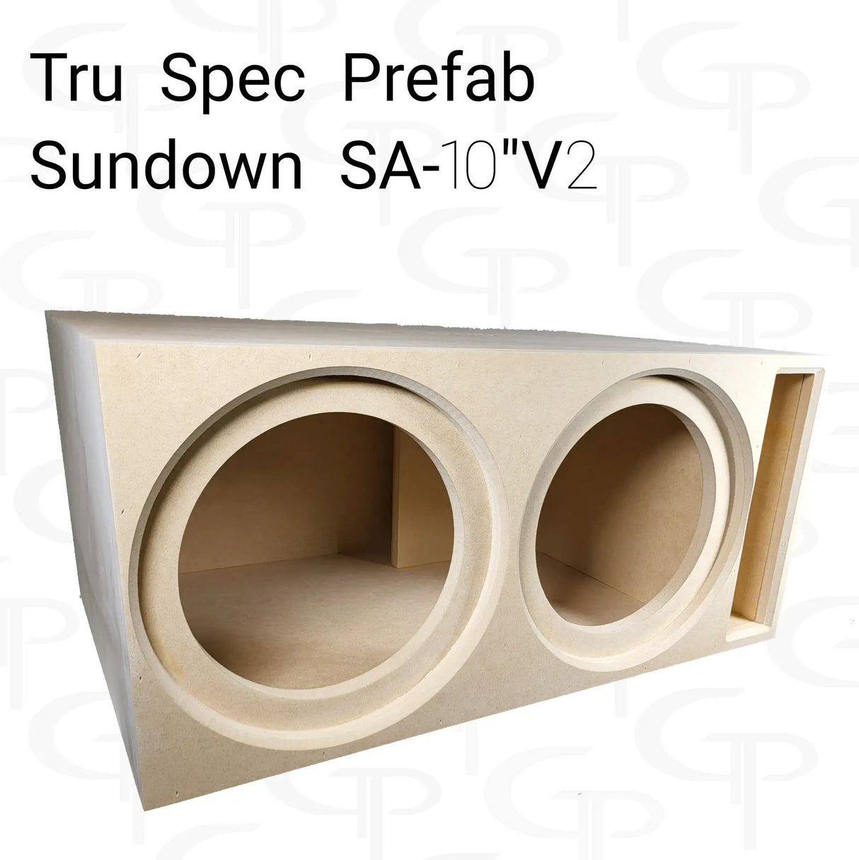 GP Car Audio TRU SPEC Prefab Dual 10" Subwoofer Enclosure Sundown SA 10v2 - Car Audio