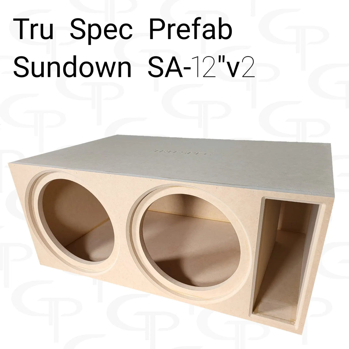 GP Car Audio TRU SPEC Prefab Dual 12" Subwoofer Enclosure Sundown SA 12v2 - Car Audio