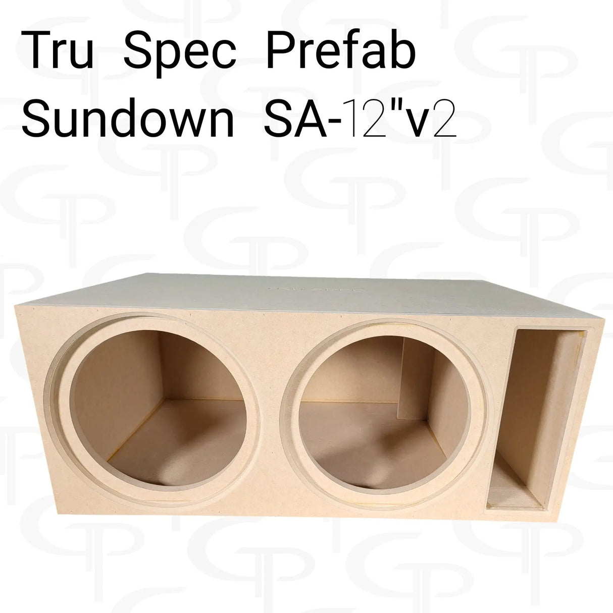 GP Car Audio TRU SPEC Prefab Dual 12" Subwoofer Enclosure Sundown SA 12v2 - Car Audio