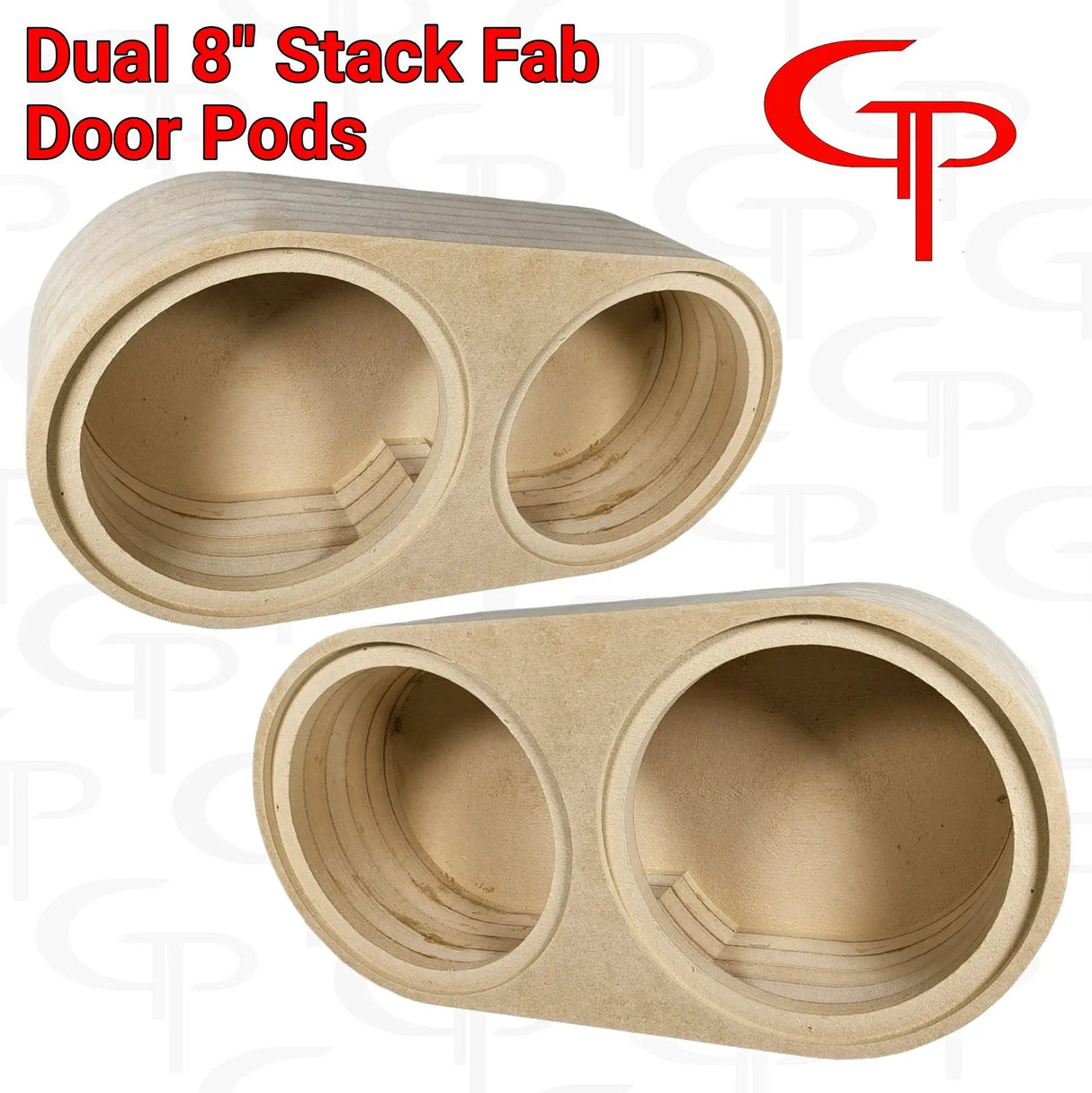 GP Car Audio Dual 8" Flush Mount Stack Fab Door Pod Enclosures - Car Audio