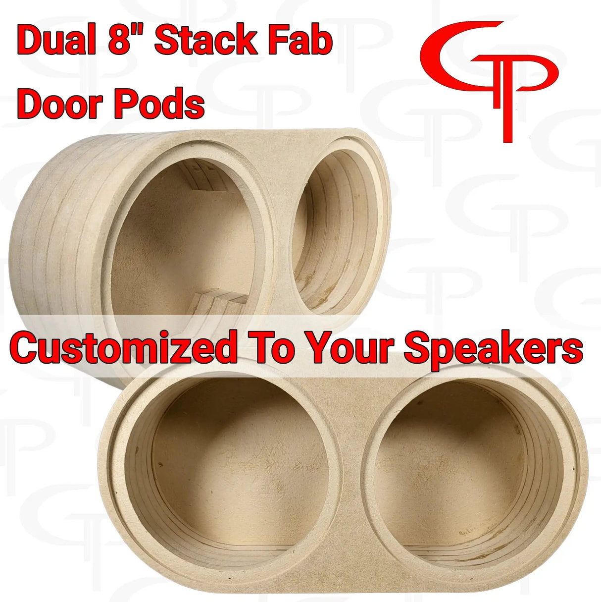 GP Car Audio Dual 8" Flush Mount Stack Fab Door Pod Enclosures Customized - Car Audio