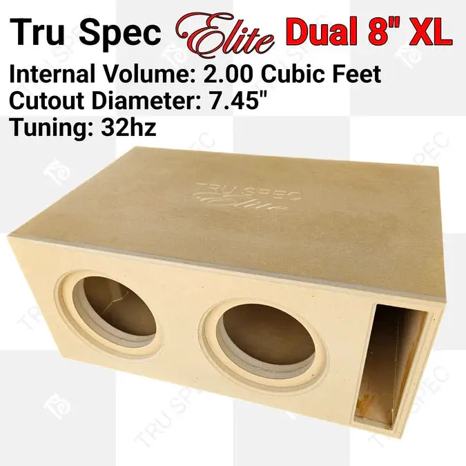 GP Car Audio TRU SPEC ELITE Prefab Dual 8" Subwoofer Enclosure Sundown X - Car Audio