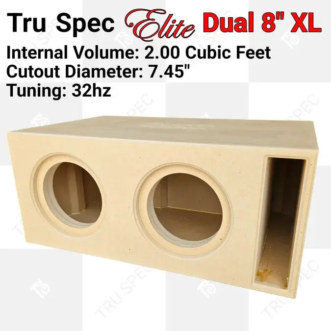 GP Car Audio TRU SPEC ELITE Prefab Dual 8" Subwoofer Enclosure Sundown X - Car Audio