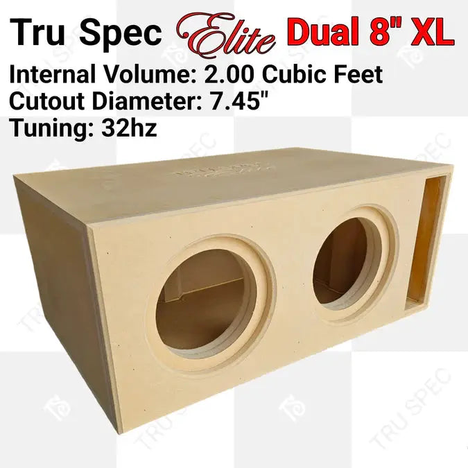 GP Car Audio TRU SPEC ELITE Prefab Dual 8" Subwoofer Enclosure Sundown X - Car Audio