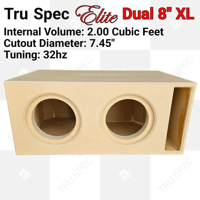 GP Car Audio TRU SPEC ELITE Prefab Dual 8" Subwoofer Enclosure Sundown X - Car Audio