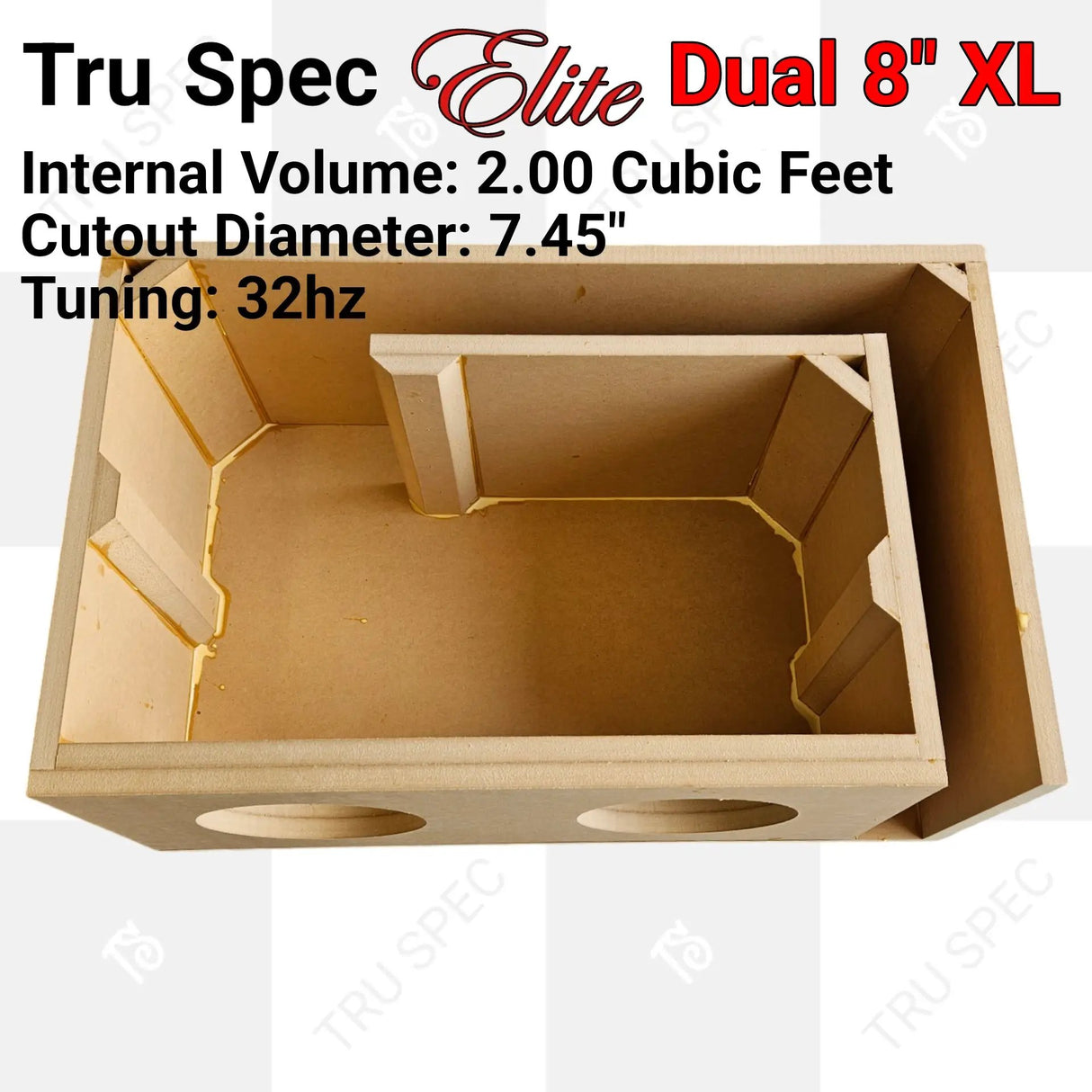 GP Car Audio TRU SPEC ELITE Prefab Dual 8" Subwoofer Enclosure Sundown X - Car Audio