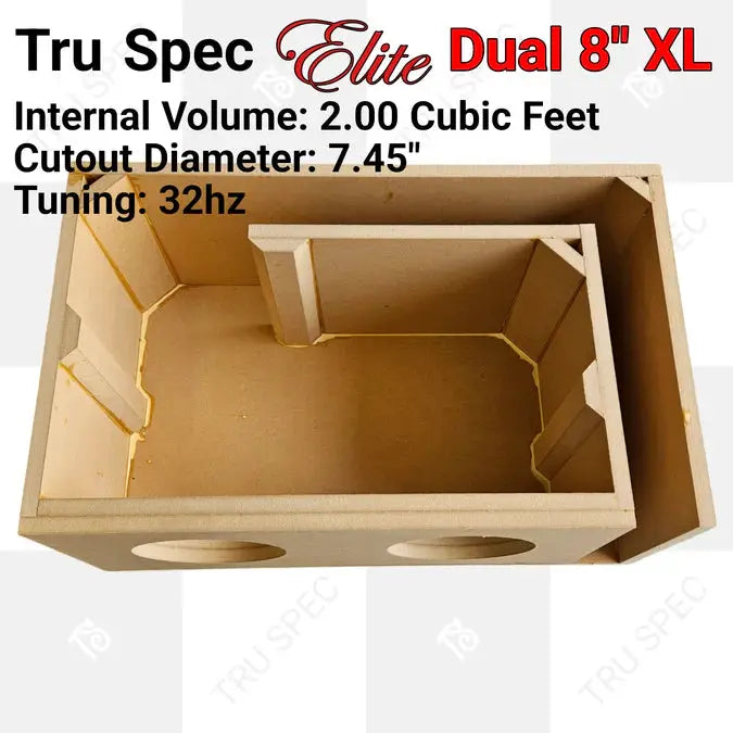 GP Car Audio TRU SPEC ELITE Prefab Dual 8" Subwoofer Enclosure Sundown X - Car Audio