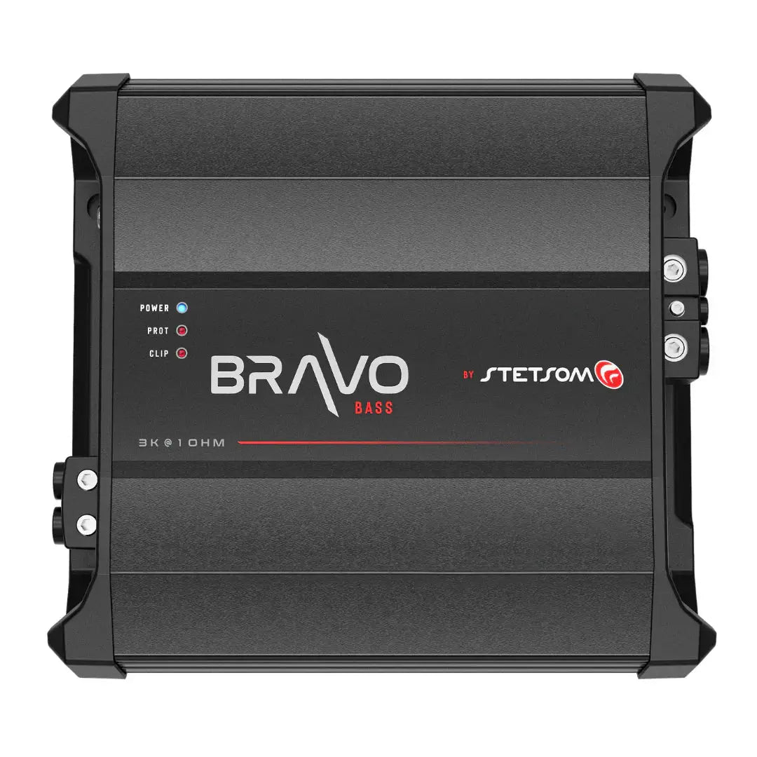 Stetsom BRAVO BASS 3k Digital Subwoofer Amplifier Mono 1 Channel Class D 3000 Watts RMS - Trinity Car Audio