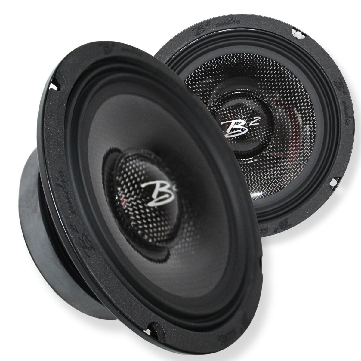 B2 Audio 6.5" Carbon Fiber Marine, Motorcycle, Powersports, 4-Ohm Shallow Mount Speakers, Sold in pairs RAGE6CFM