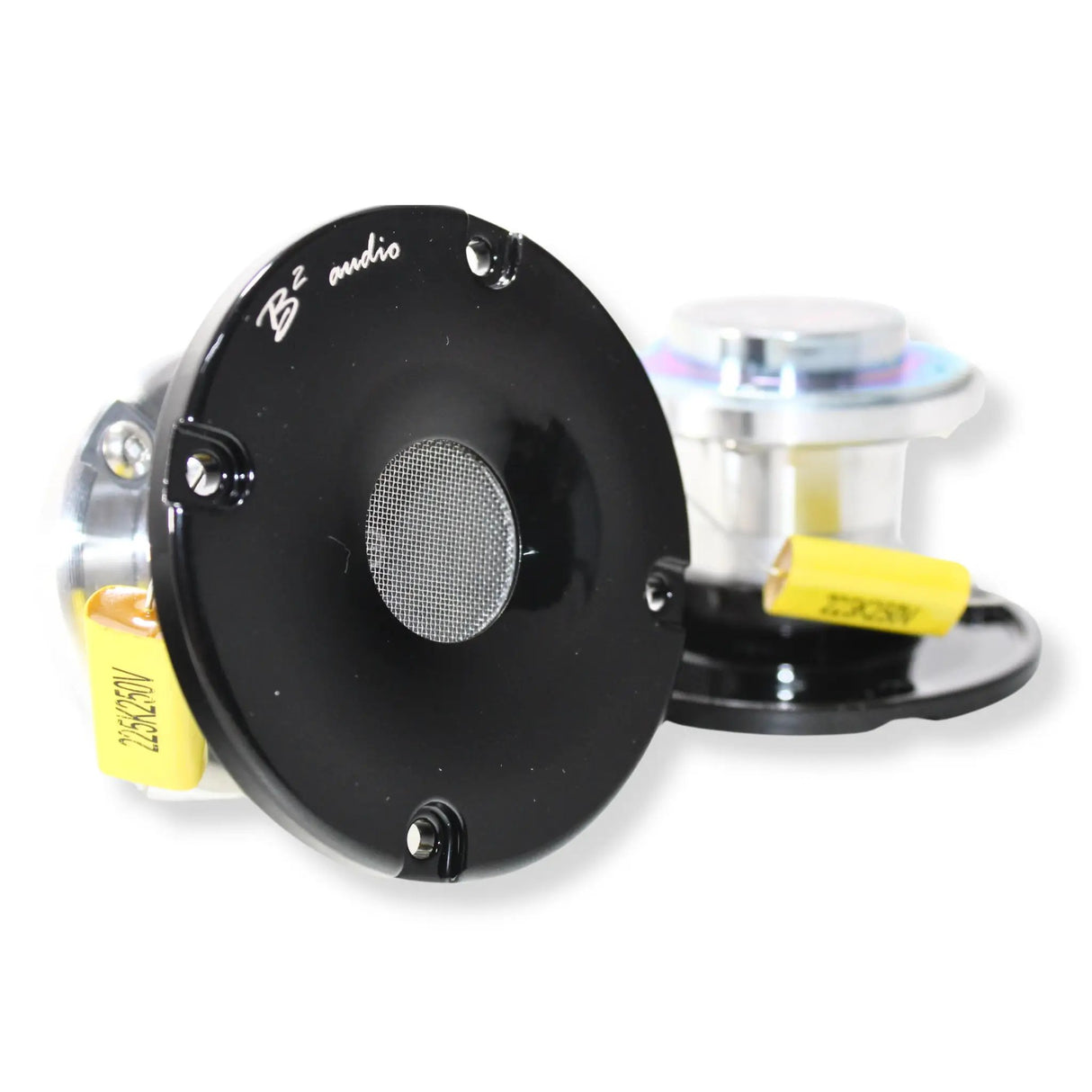 B2 Audio B2 Audio RAGE Series Pair of 1" 4-Ohm 20 Watt RMS Shallow Mount Compression Drivers, OD 3.15" w/ Horn RAGE CDR - Car Audio