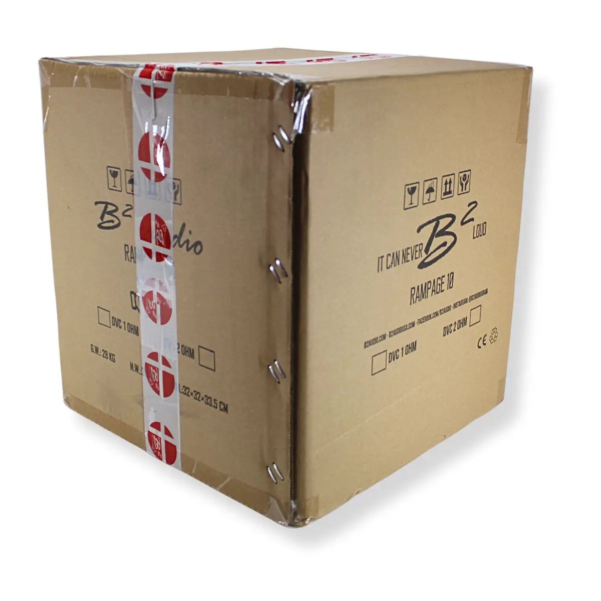 B2 Audio B2 Audio 10" Dual 1-Ohm 3" Voice Coil 3000 Watt RMS RAMPAGE Series Subwoofer - Car Audio
