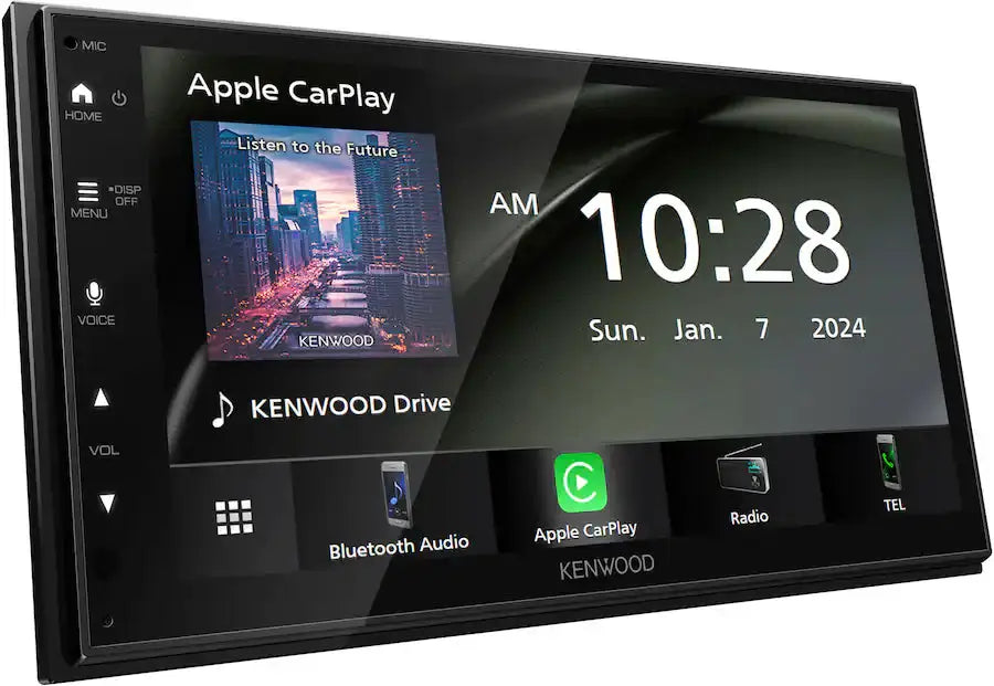 Kenwood Kenwood - DMX4710S 6.8" Multimedia Receiver with wired Apple CarPlay and Android Auto - Car Audio
