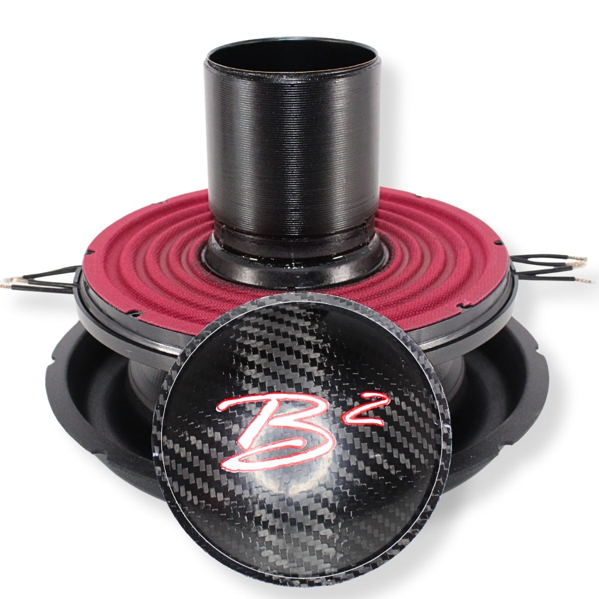 B2 Audio Rampage 10" Re-cone Kit Drop 2-Ohm 3" Coil Carbon Fiber