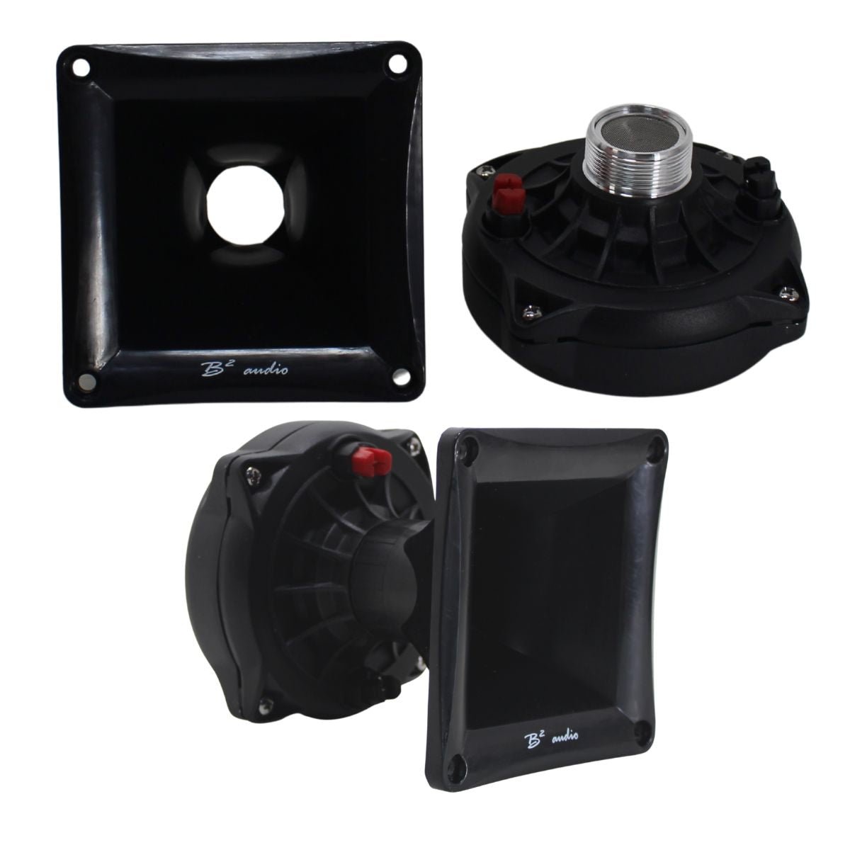 B2 Audio RAGE 200W RMS 8-Ohm 2" VC Twist-On Compression Driver Pair with Horn