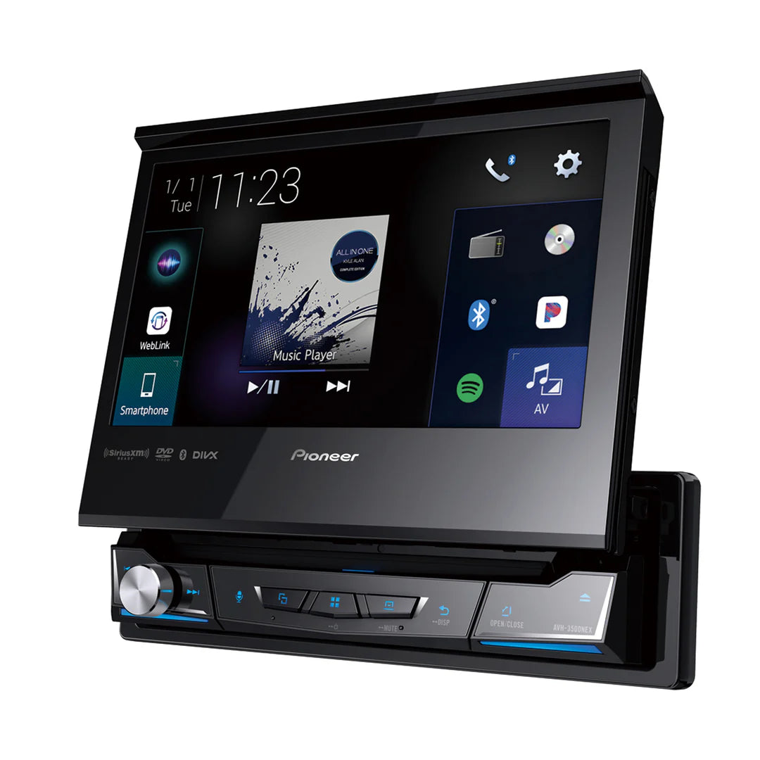 Pioneer AVH-3500NEX 7.0"– CD/DVD player, Motorized screen, Apple CarPlay®, Android Auto™, Pioneer Vozsis with Alexa app., Built-in Bluetooth® and back-up camera input