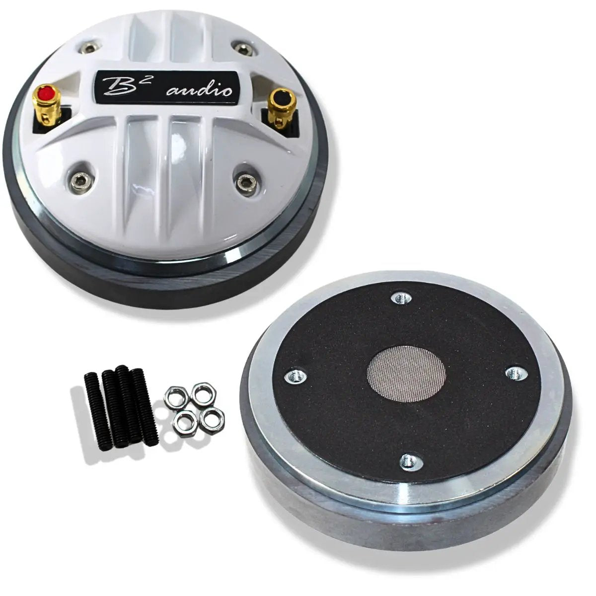 B2 Audio 200 Watt RMS 4 Ohm 1.75" VC Bolt On Compression Driver Pair B2-RAGECDR-44 - Car Audio