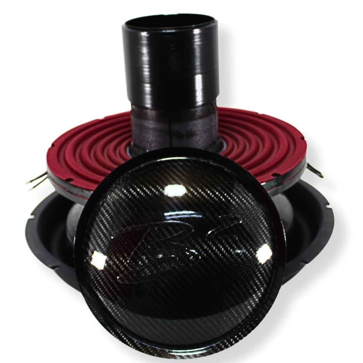 B2 Audio Rampage 15" Re-cone Kit Drop 2-Ohm 4" Coil Carbon Fiber