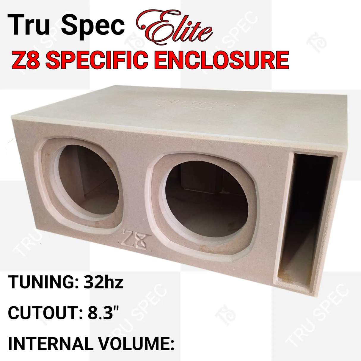 GP Car Audio TRU SPEC Elite Sundown Z8 Dual 8" Subwoofer Enclosure - Car Audio