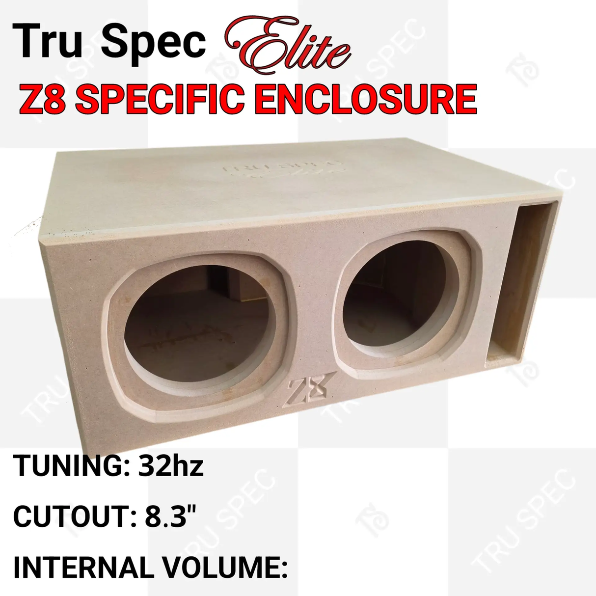 GP Car Audio TRU SPEC Elite Sundown Z8 Dual 8" Subwoofer Enclosure - Car Audio