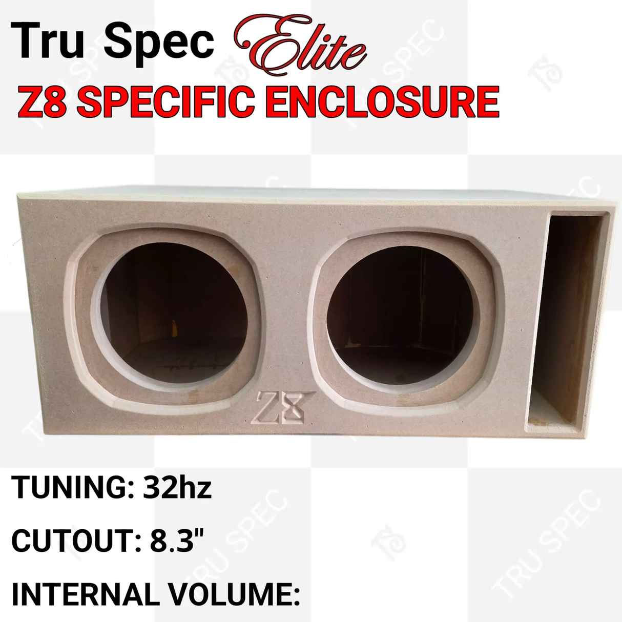GP Car Audio TRU SPEC Elite Sundown Z8 Dual 8" Subwoofer Enclosure - Car Audio