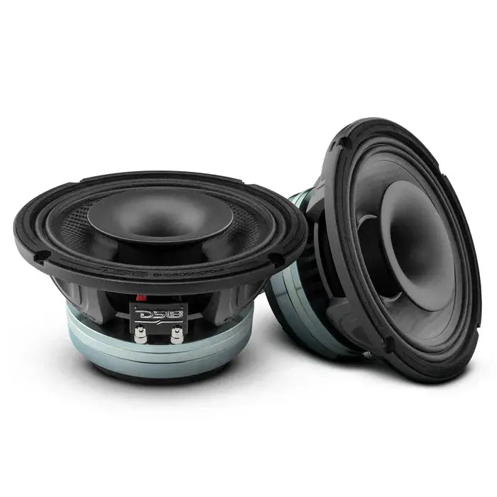 DS18 DS18 8HD800NCFD-4 8" Water Proof Carbon Fiber Mid Bass and Driver Coaxial Hybrid Neodymium Magnet 4-Ohm (each) - Car Audio