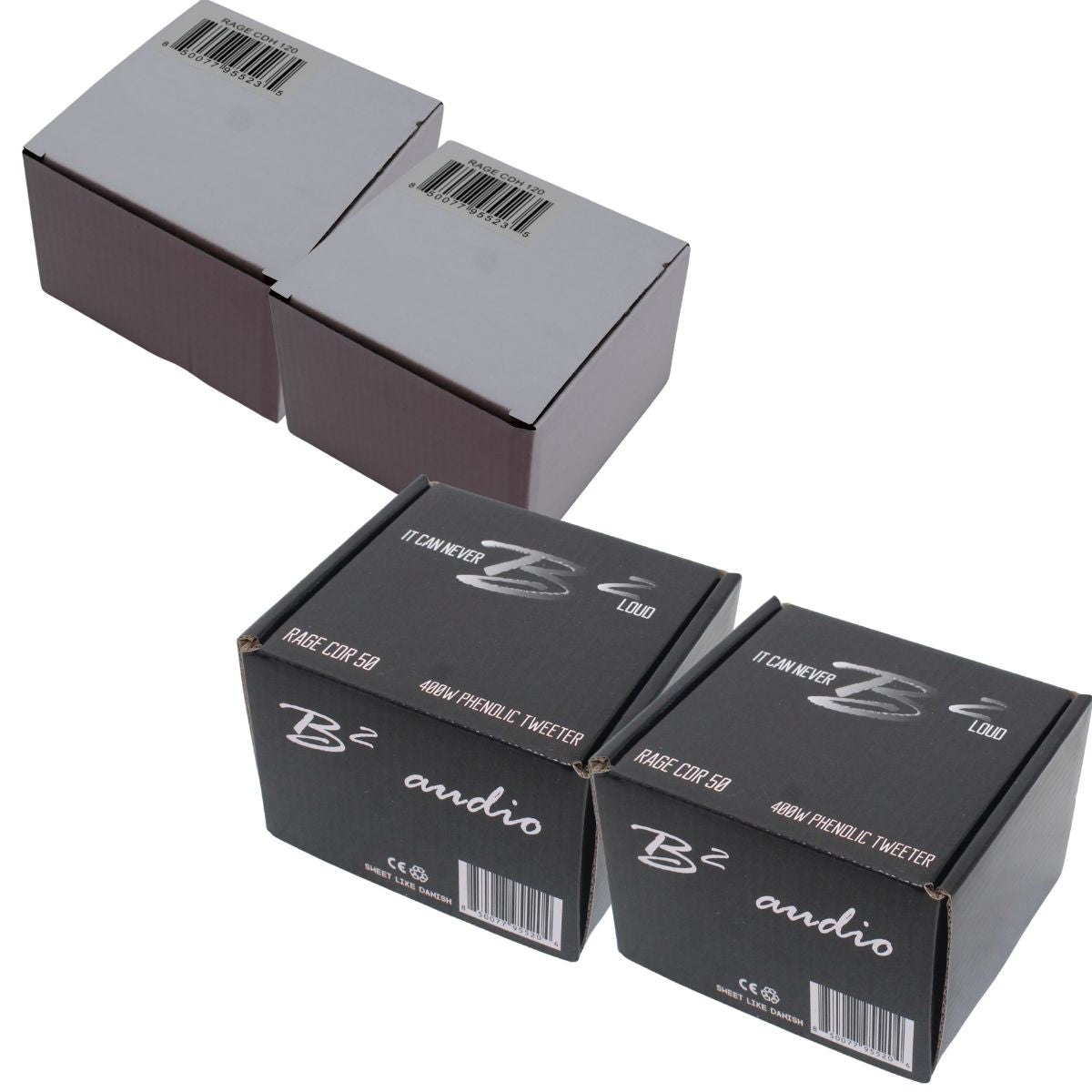 B2 Audio RAGE 200W RMS 8-Ohm 2" VC Twist-On Compression Driver Pair with Horn