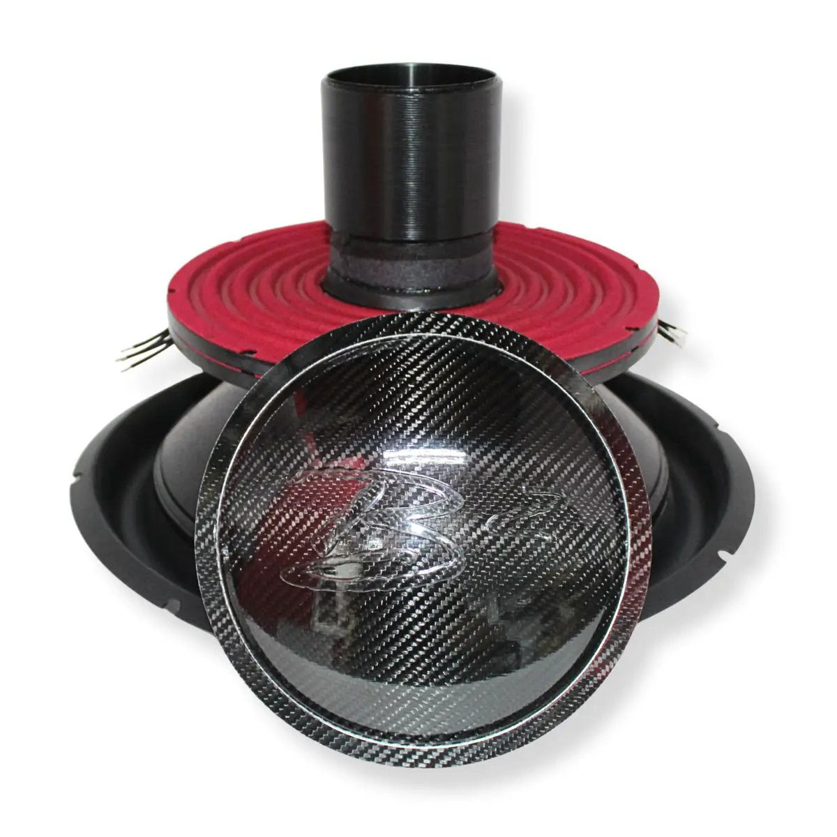 B2 Audio B2 Audio Rampage 18" Re-cone Kit Drop In 1-Ohm 4" Coil Carbon Fiber - Car Audio