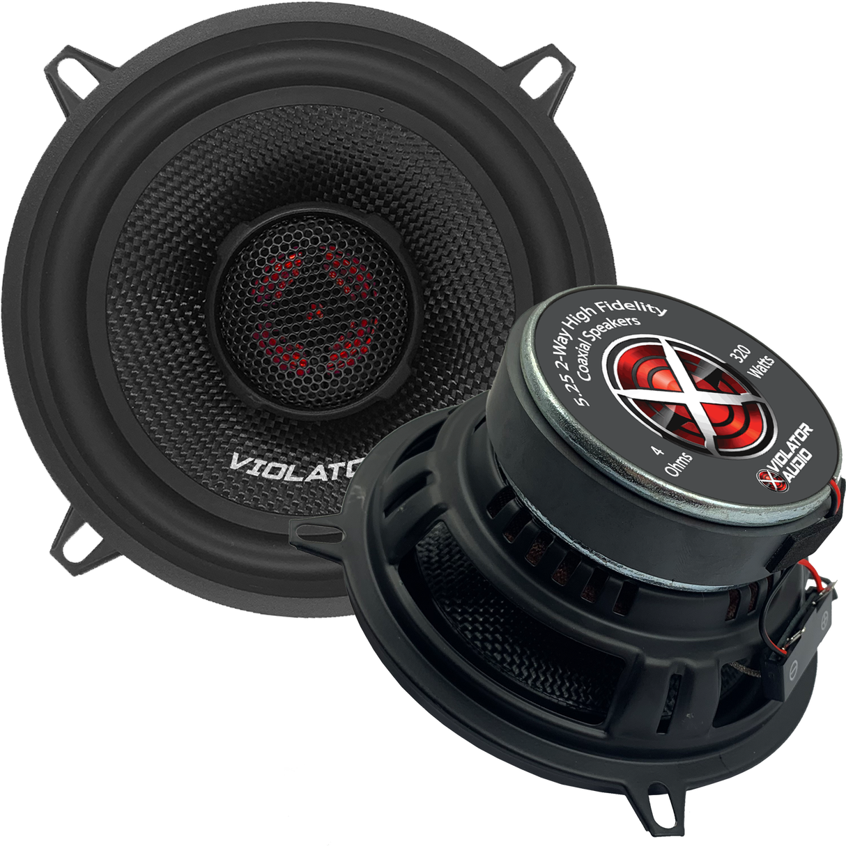 Violator Audio VA-5252 5.25" Coaxial Speakers (pair)