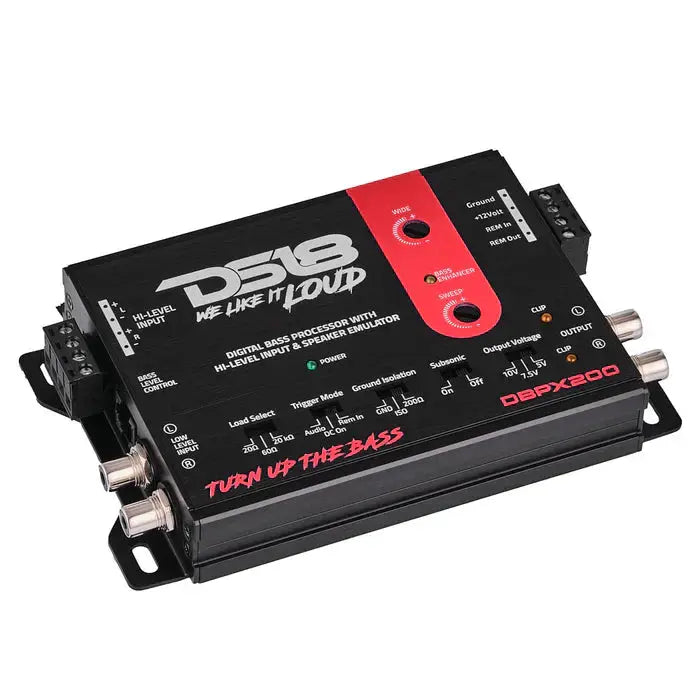 DS18 DS18 DBPX200 Digital Bass Processor With Hi to Low Signal Converter & Speaker Emulator - Car Audio