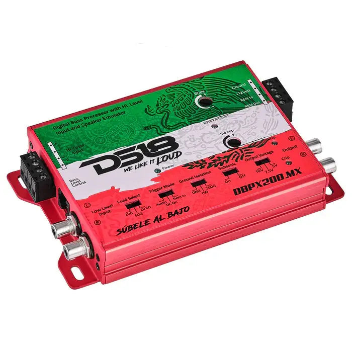 DS18 DS18 DBPX200.MX Digital Bass Processor With Hi to Low Signal Converter & Speaker Emulator – Mexico Design SKU: DBPX200.MX - Car Audio