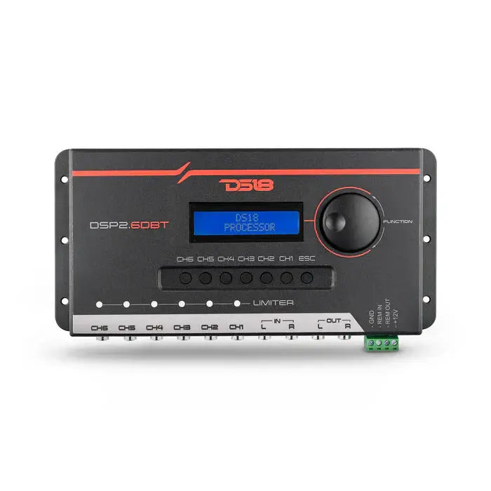 DS18 DS18 DSP2.6DBT 2-Channel In and 6-Channel Out Digital Sound Processor with Bluetooth and LCD Screen - Car Audio