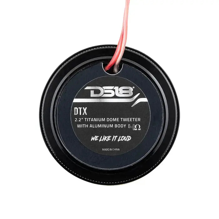 DS18 DS18 DTX 2.2" Sound Quality Titanium Dome Tweeter with Aluminum Body - Car Audio
