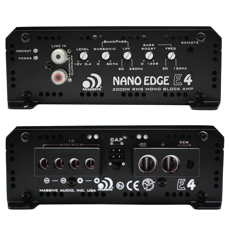 Massive Audio E4 2,000 Watt Monoblock Amplifier