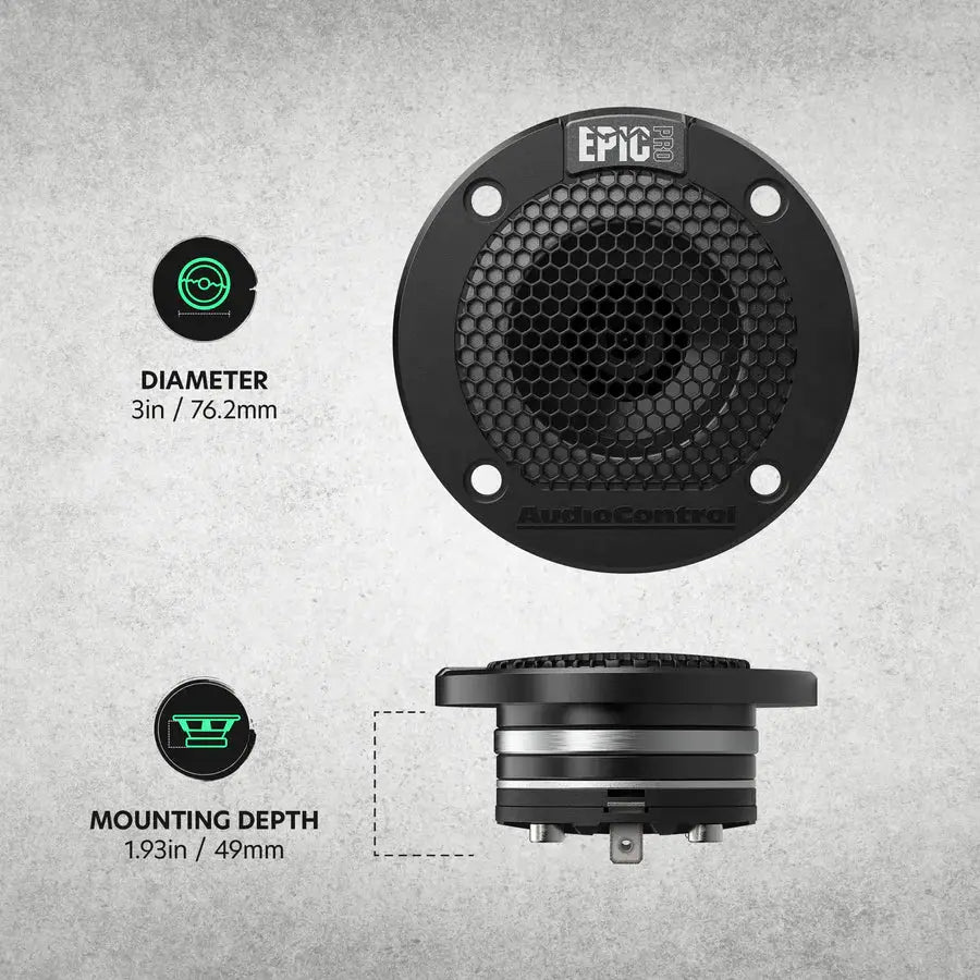 AudioControl AudioControl EPICPRO3NT 3" Neodymium Tweeters, 140W RMS, 4 Ohms (Pair) - Car Audio