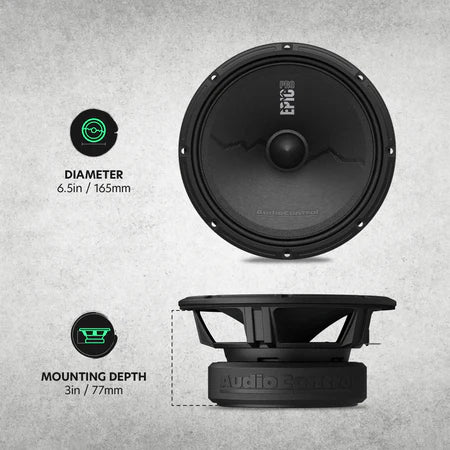 AudioControl EPICPRO6X 6.5" Midrange Speakers, 200W RMS, 4 Ohms (Pair)
