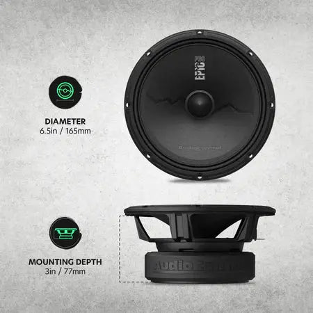 AudioControl AudioControl EPICPRO6X 6.5" Midrange Speakers, 200W RMS, 4 Ohms (Pair) - Car Audio