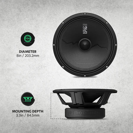 AudioControl EPICPRO8X 8" Midrange Speakers, 250W RMS, 4 Ohms (Pair)