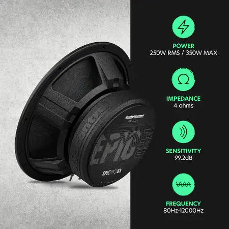 AudioControl AudioControl EPICPRO8X 8" Midrange Speakers, 250W RMS, 4 Ohms (Pair) - Car Audio