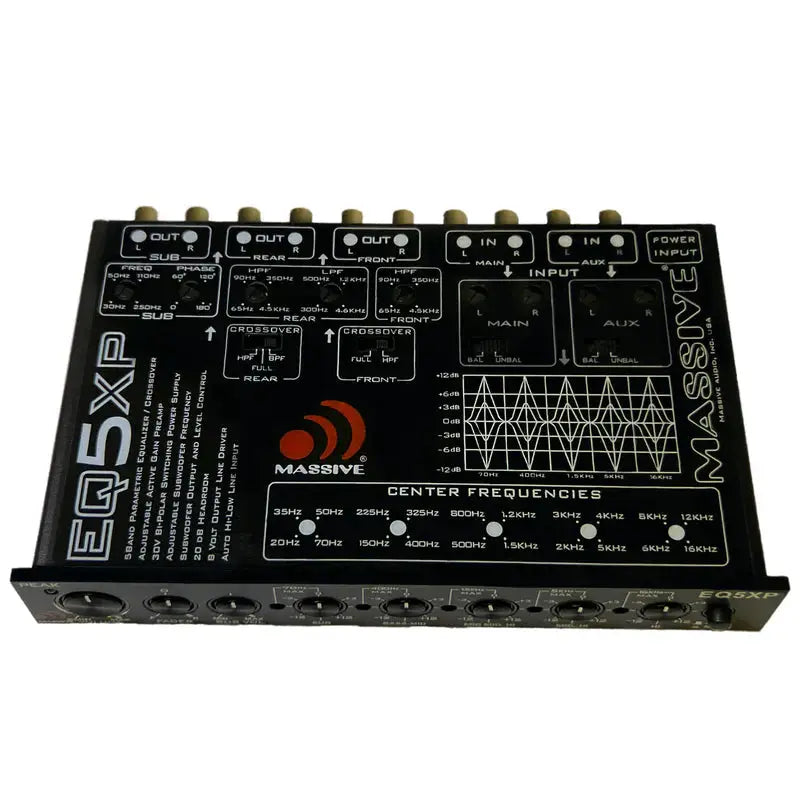 Massive Audio Massive Audio EQ5XP 5 Band Parametric Equalizer / Crossover / Signal Processor - Car Audio
