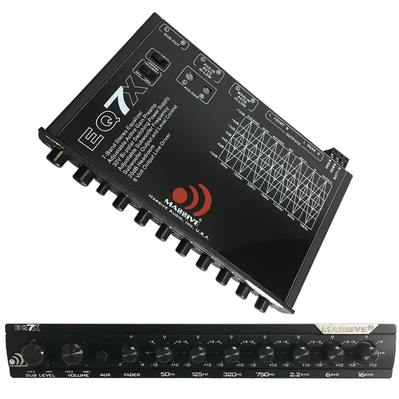 Massive Audio Massive Audio EQ7X 7 Band Graphic Equalizer - Car Audio