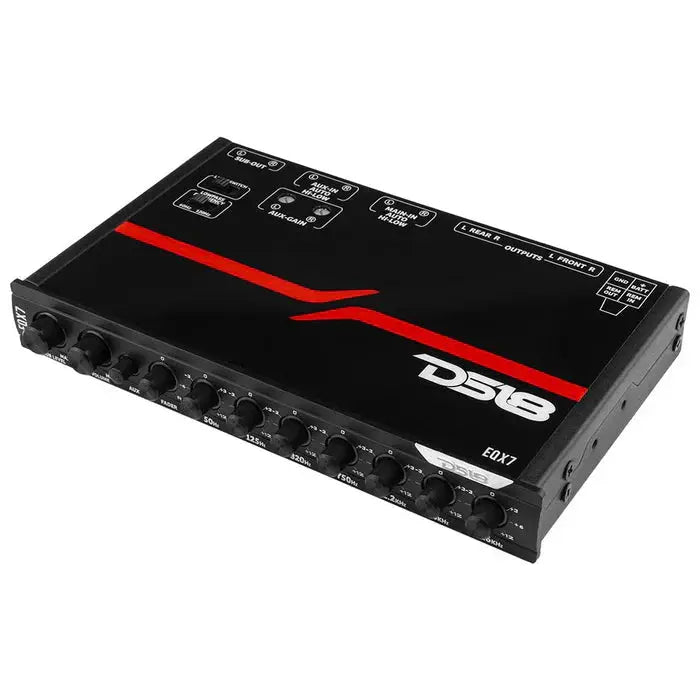 DS18 DS18 EQX7 High Volt 7-Band Equalizer with High Level Input and Auto Turn On - Car Audio