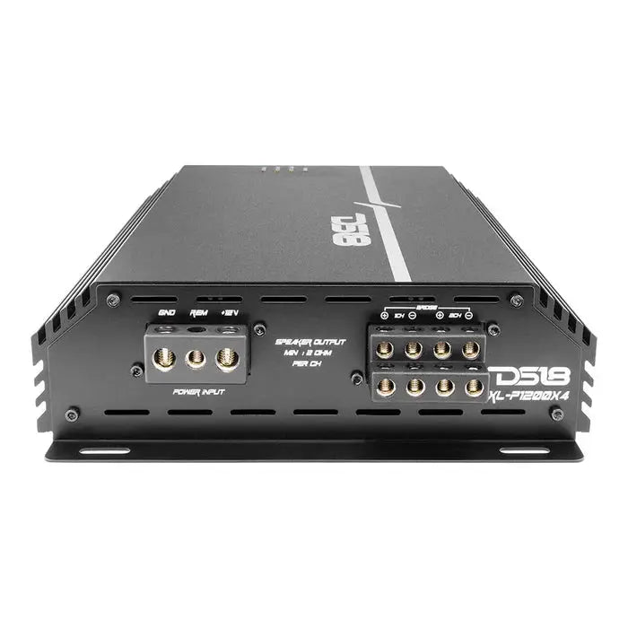 DS18 DS18 EXL-P1200X4 EXL Power 4-Channel Class A/B Amplifier 200 x 4 @ 4-Ohm Watts Rms Made In Korea - Car Audio