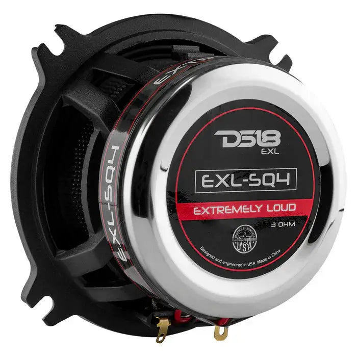 DS18 DS18 EXL-SQ4.0 EXL 4" 2-Way Coaxial Speaker with Fiber Glass Cone 340 Watts 3-Ohm - Car Audio
